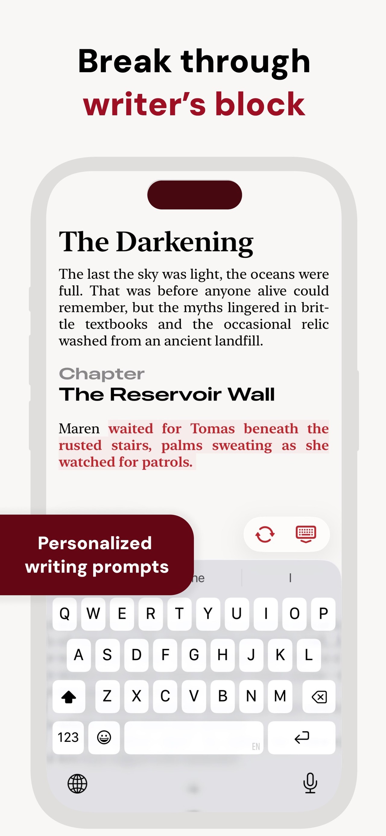 Werdsmith: Writing App iPhone screenshot 2