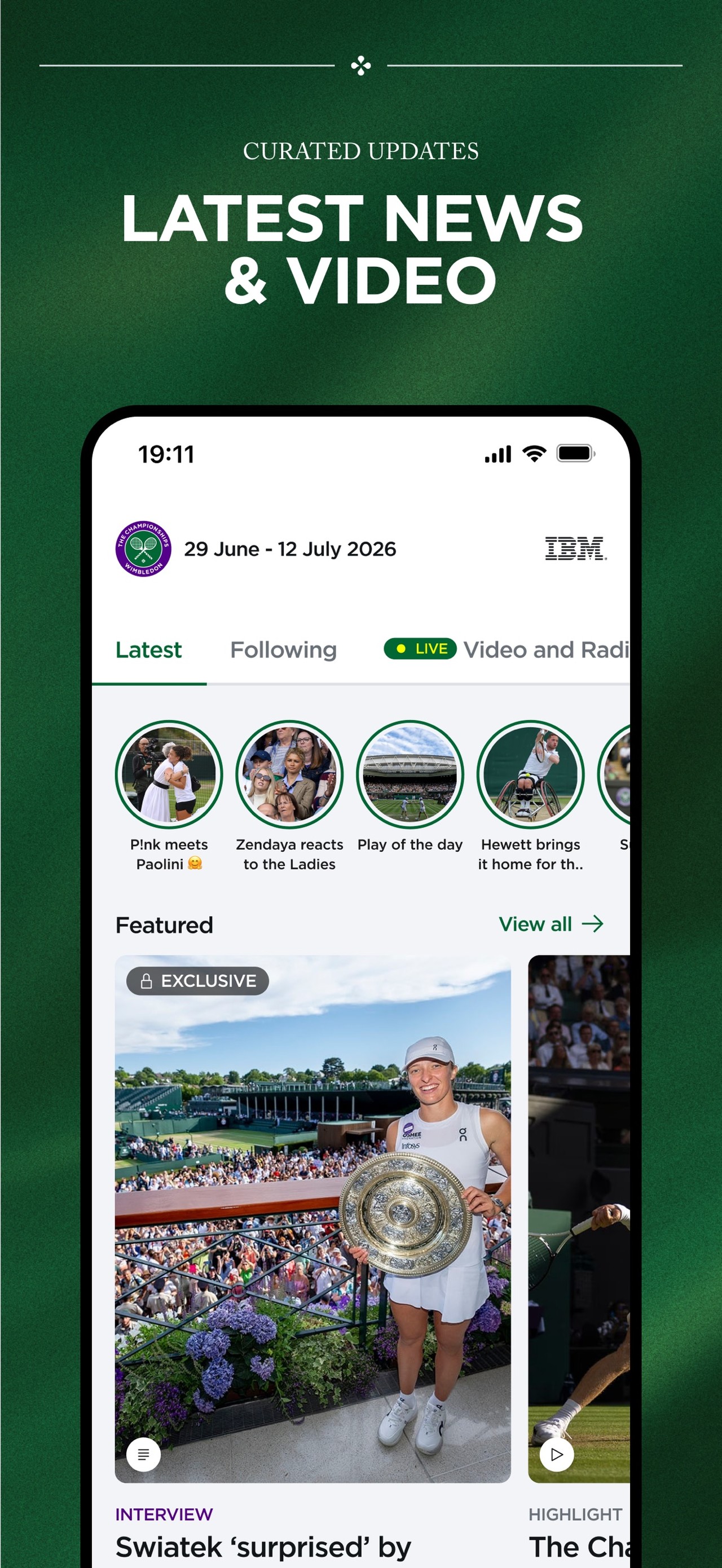 Wimbledon 2026 iPhone screenshot 1