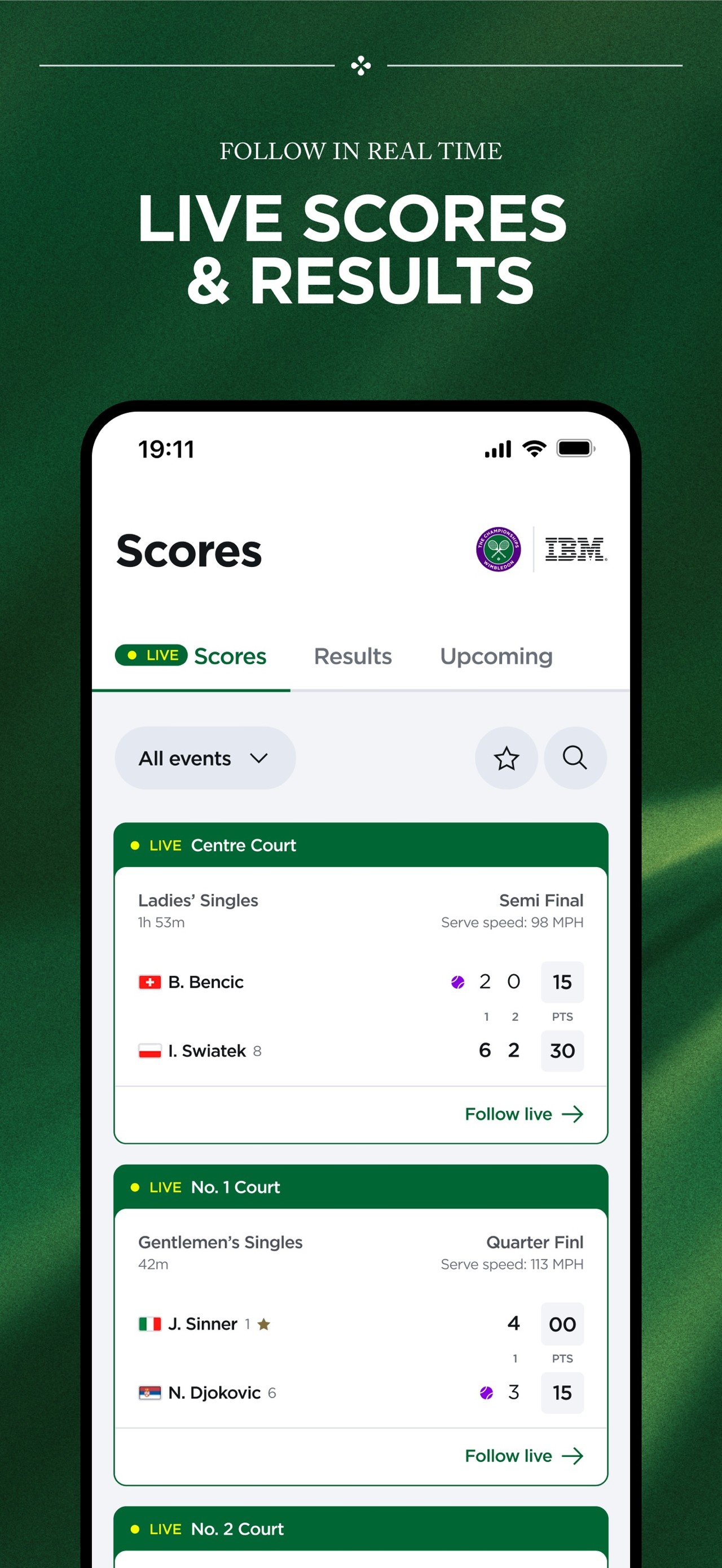 Wimbledon 2026 iPhone screenshot 2