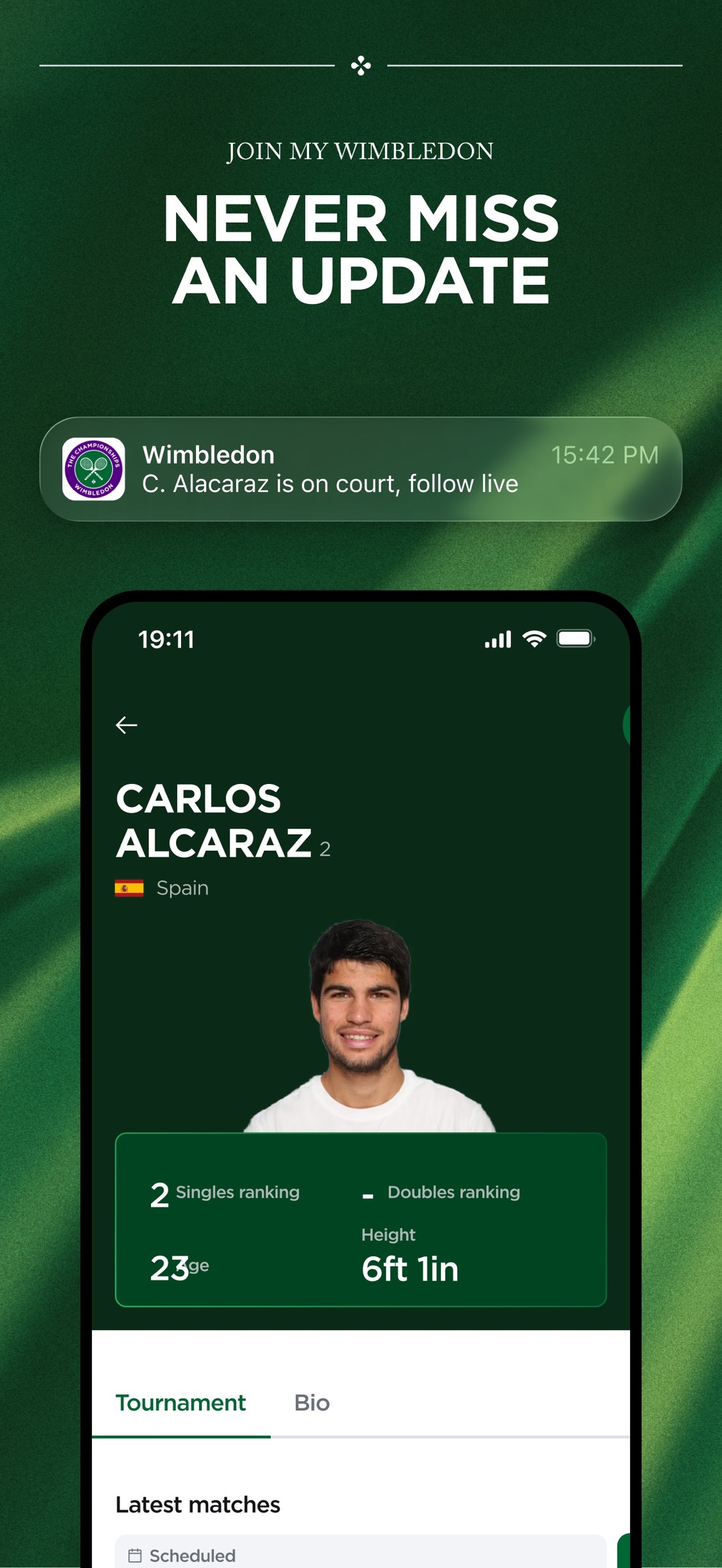 Wimbledon 2026 iPhone screenshot 3