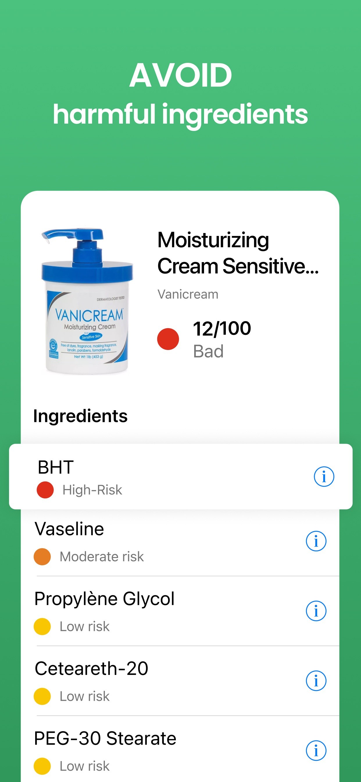 Yuka - Food & Cosmetic Scanner iPhone screenshot 2