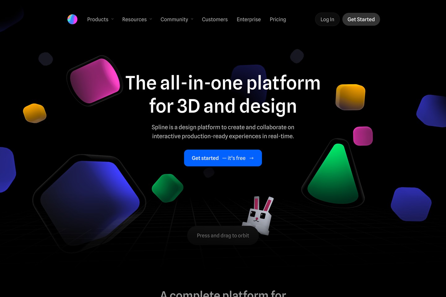 Spline website preview