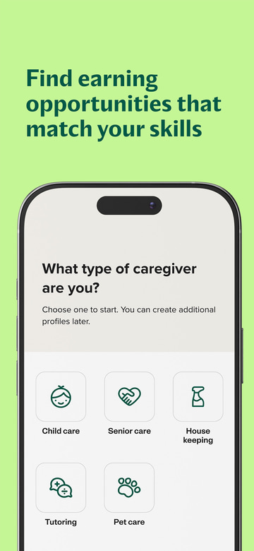 Care.com Caregiver app screenshot 1