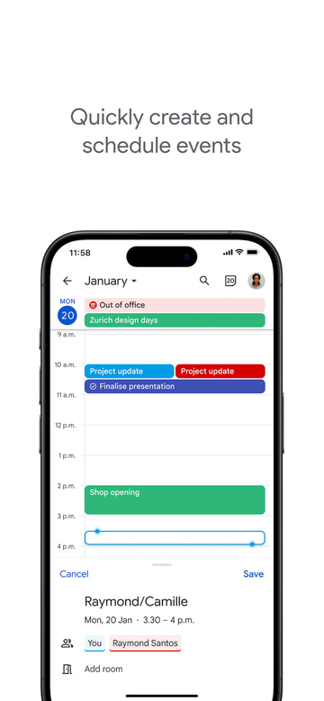 Google Calendar app screenshot 2