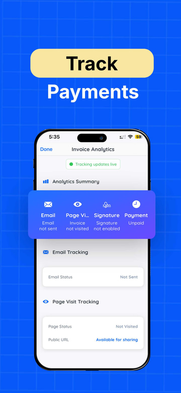 Invoice Blu app screenshot 2
