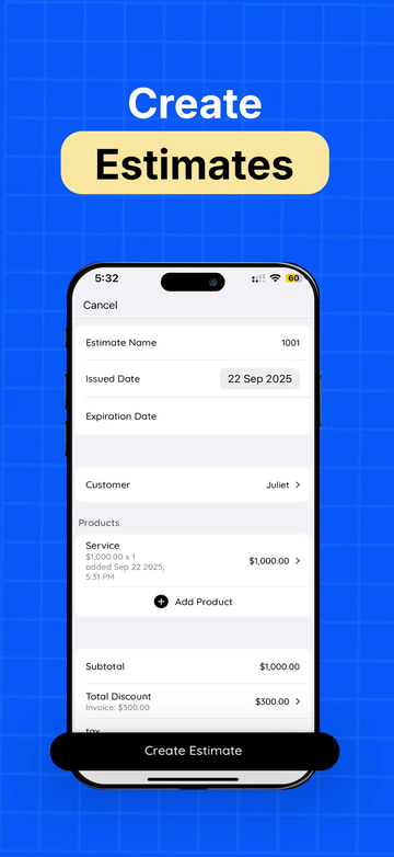 Invoice Blu app screenshot 3