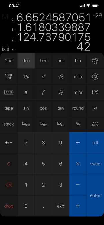 PCalc app screenshot 2