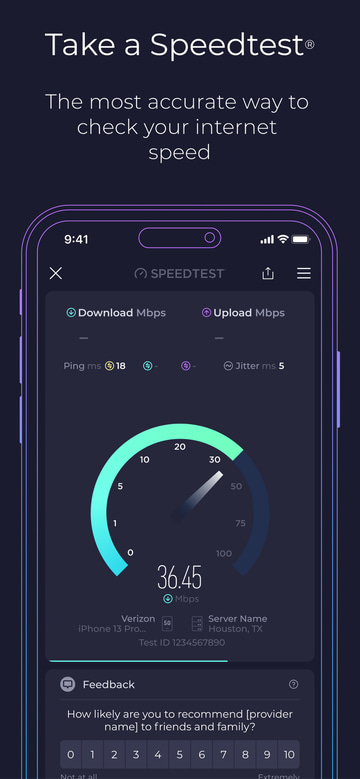 Speedtest by Ookla app screenshot 1