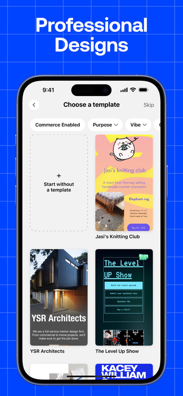 Universe Website Builder app screenshot 1