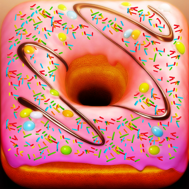 111+ Cake Recipes app icon with a 3D cartoon squircle design featuring a donut.