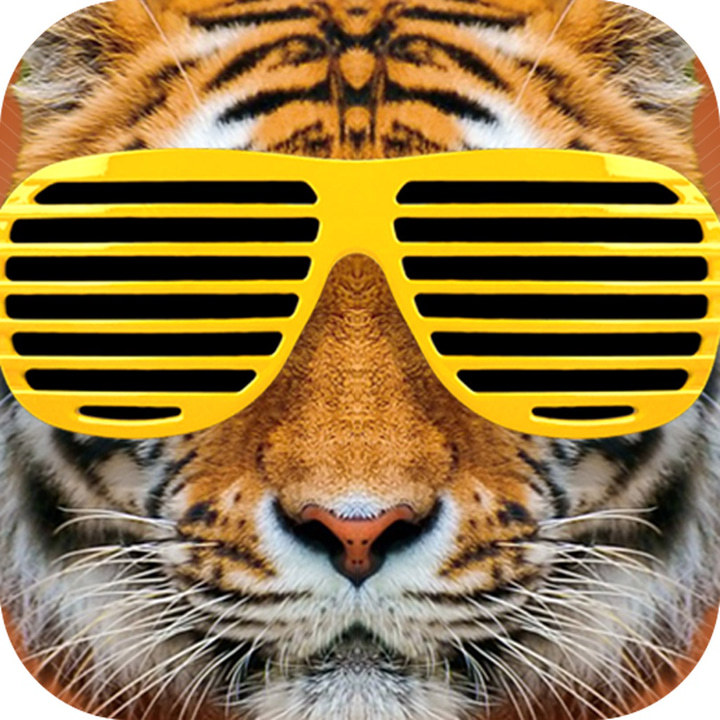 After School app icon with a photorealistic squircle design featuring a tiger with shutter shades.