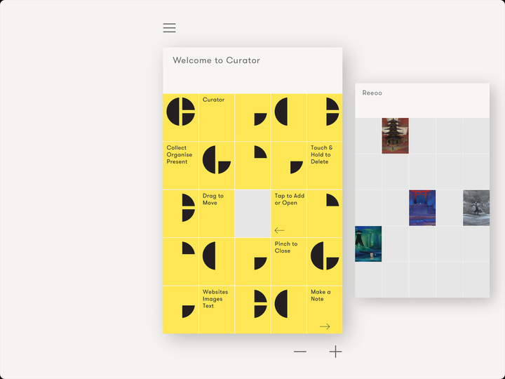 Curator app screenshot