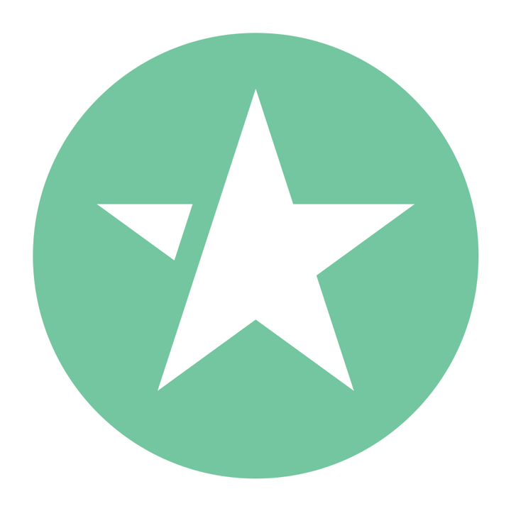 Fitstar Yoga app icon with a green flat minimalist circle design featuring a star.