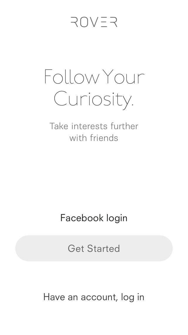 Rover app screenshot