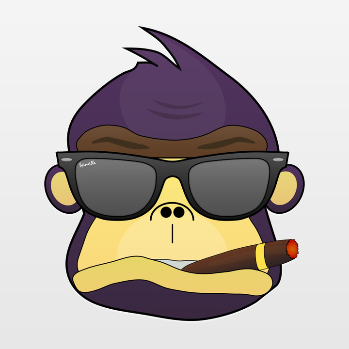 Spinrilla app icon with a multicolored vector mascot squircle design featuring a duck mascot.