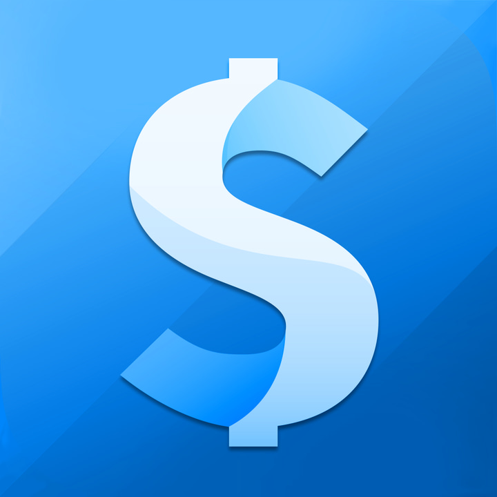 Sumptus app icon with a blue soft 3D squircle design featuring a dollar sign.