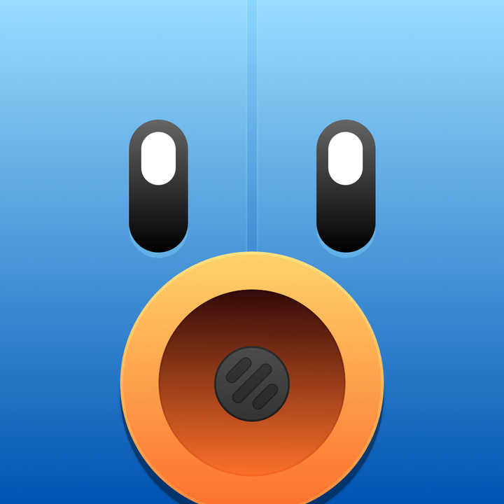 Tweetbot 3 app icon with a blue 3D cartoon circle design featuring a robot face.