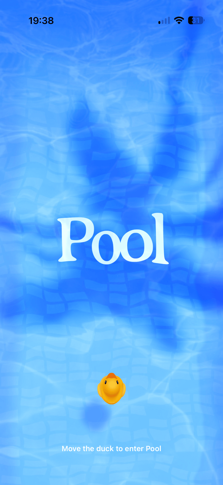 Pool app screenshot