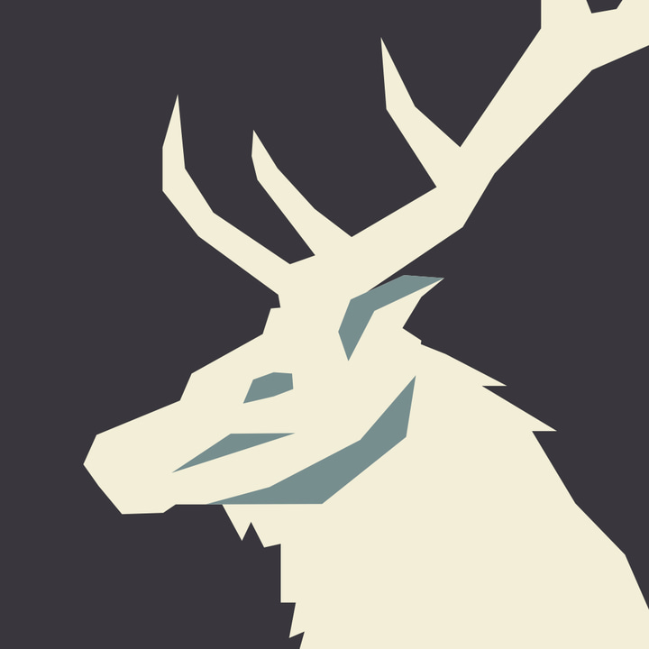 Elk Currency Converter app icon with a gray flat minimalist abstract polygon design featuring an abstract geometric shards.