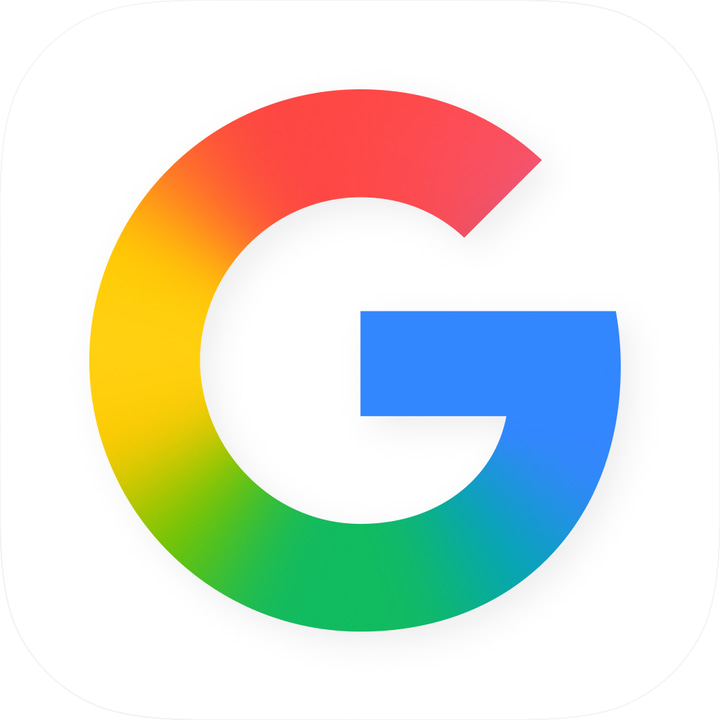 Google app icon with a white flat minimalist squircle design featuring a letter g.