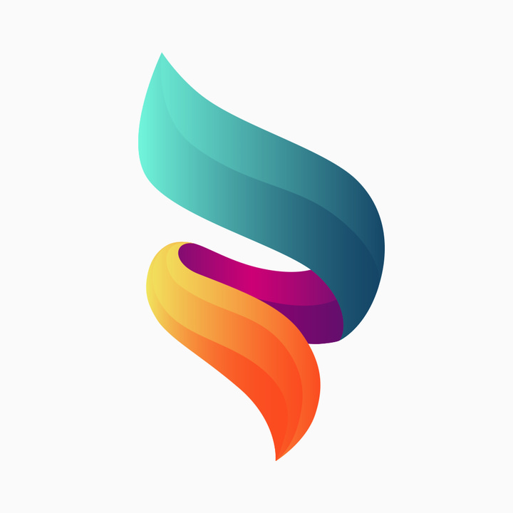 MaxCurve app icon with a white abstract gradient organic shape design featuring an abstract flame.
