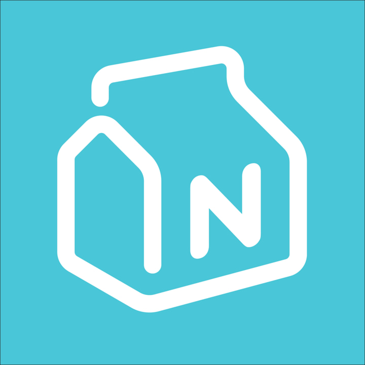 NextDay app icon with a blue flat minimalist rounded house polygon design featuring a house icon with letter n.