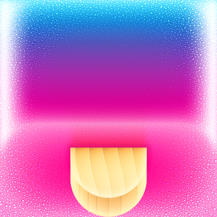 Popsicolor app icon with a red glassmorphism squircle design featuring a shield.