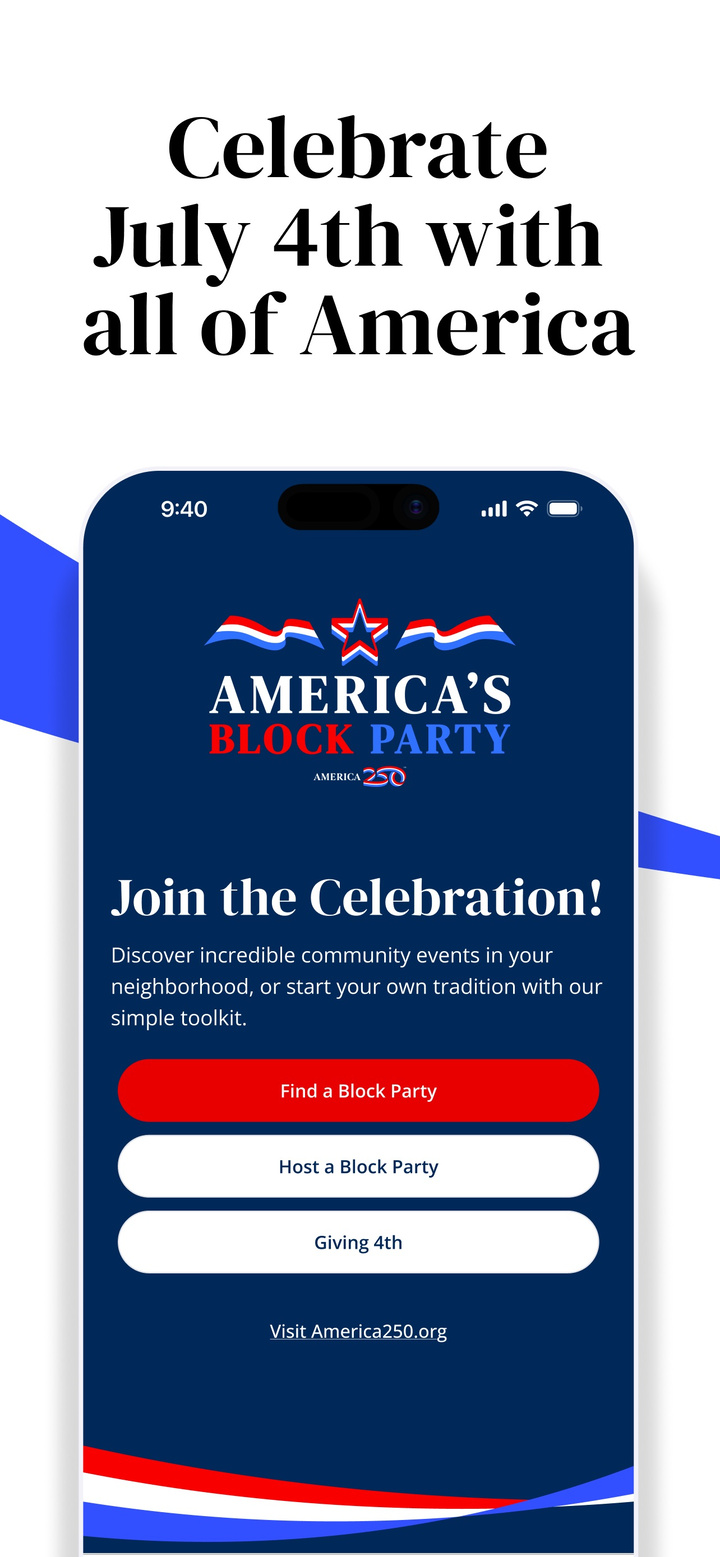 America’s Block Party app screenshot