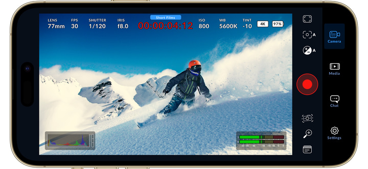 Blackmagic Camera app screenshot