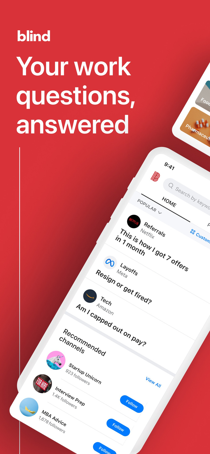 Blind - Professional Community app screenshot