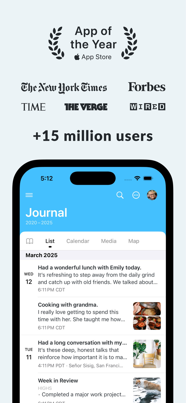Day One: Daily Journal & Diary app screenshot