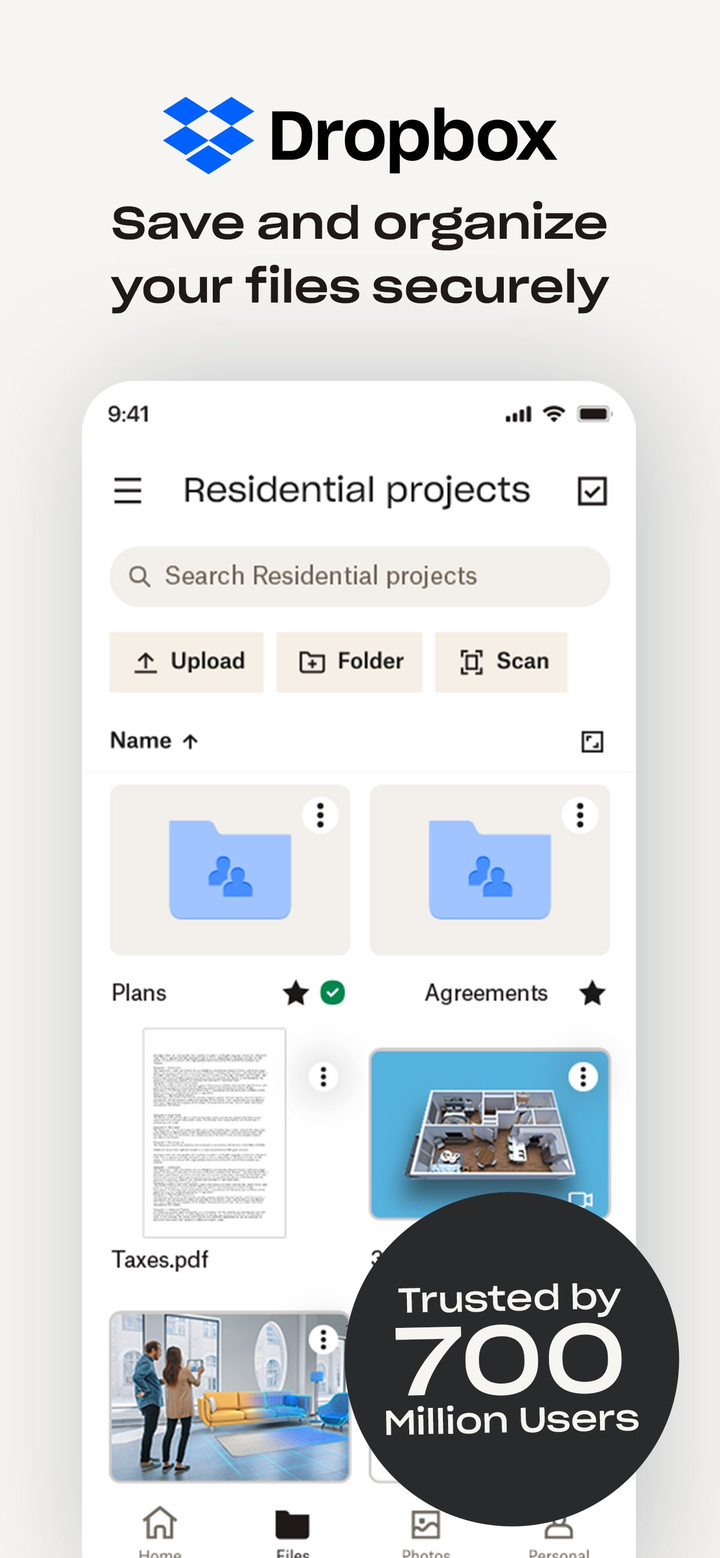Dropbox: Cloud Storage Backup app screenshot