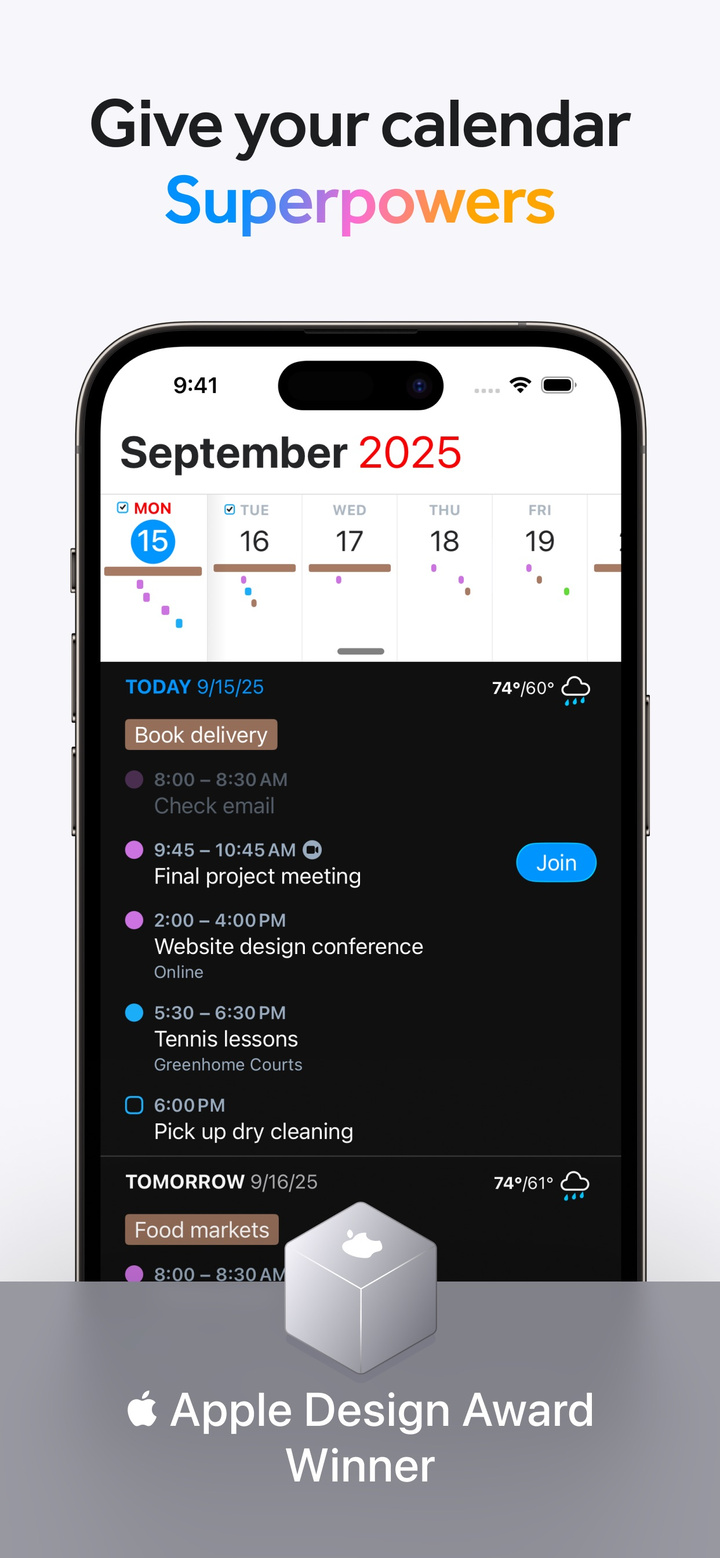 Fantastical Calendar product preview