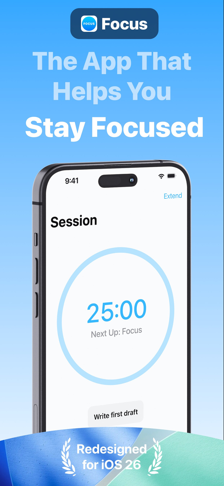 Focus - Timer for Productivity app screenshot