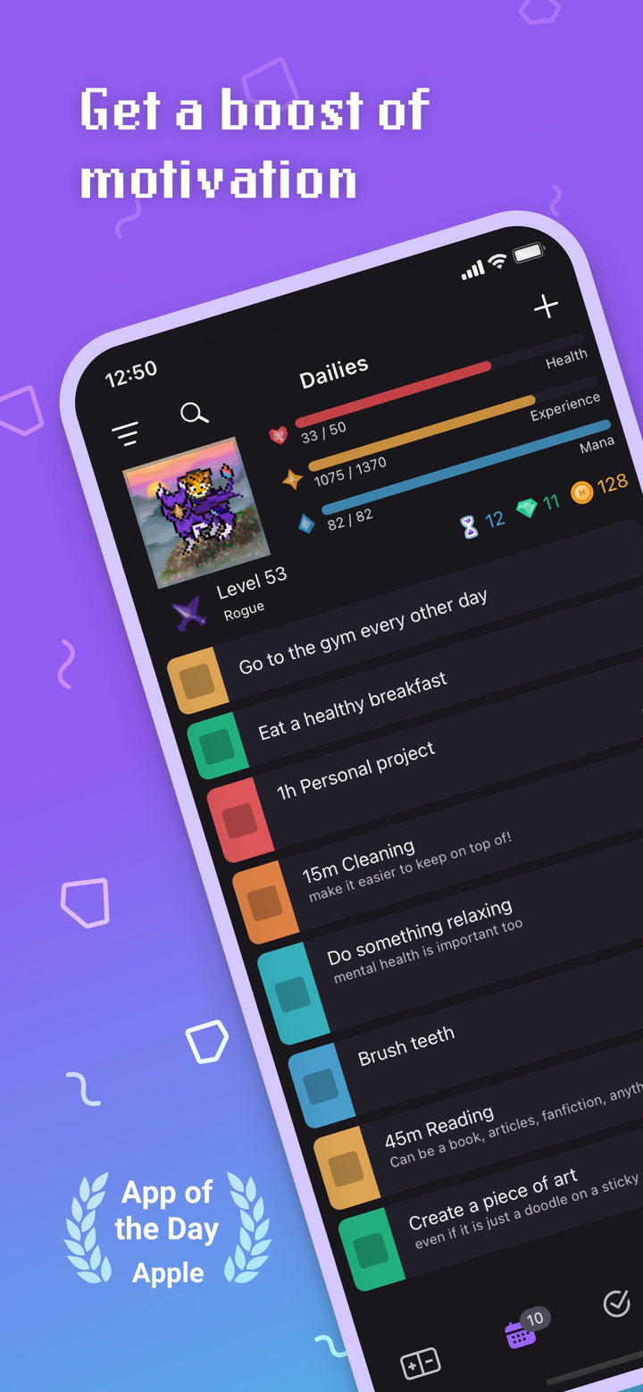 Habitica: Gamified Taskmanager app screenshot