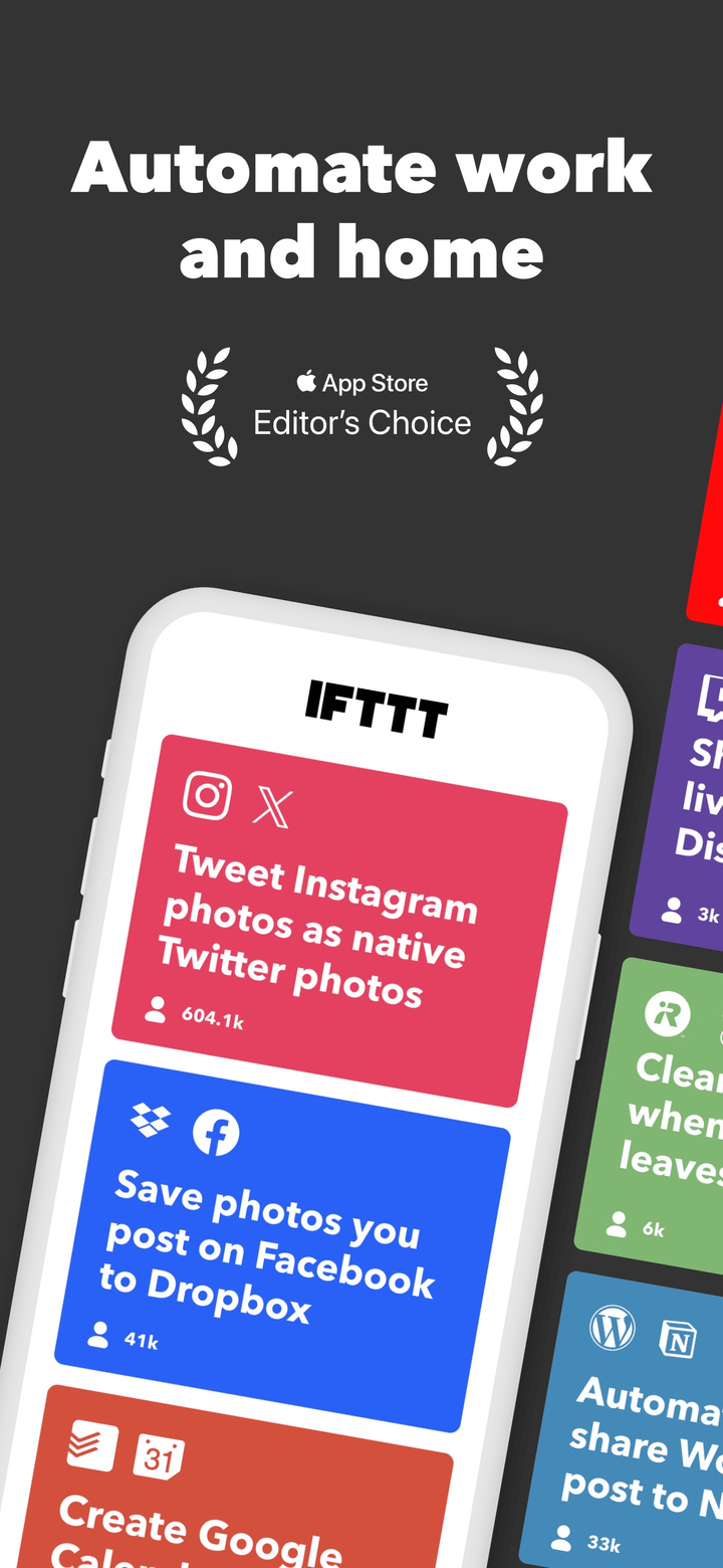 IFTTT - Automate work and home app screenshot