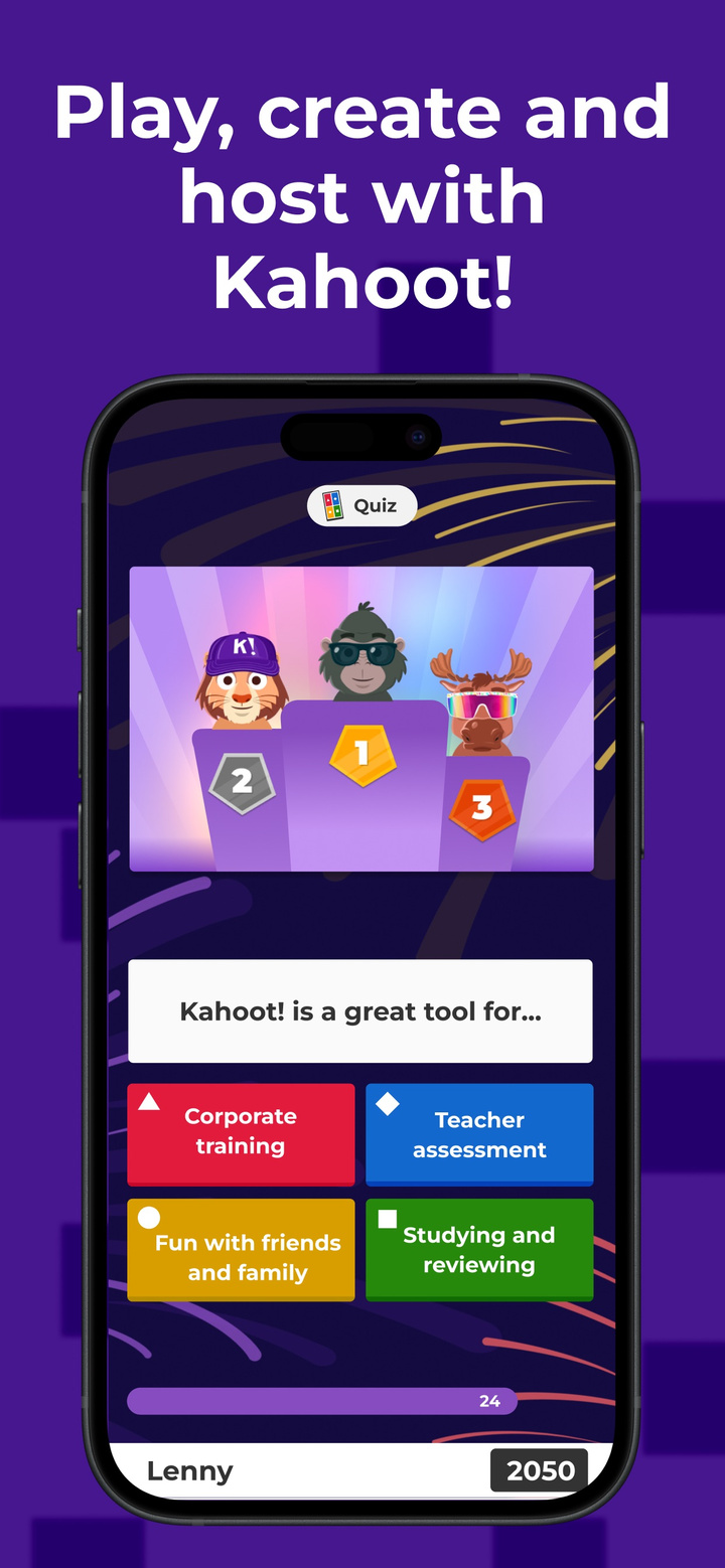 Kahoot! Play & Create Quizzes app screenshot