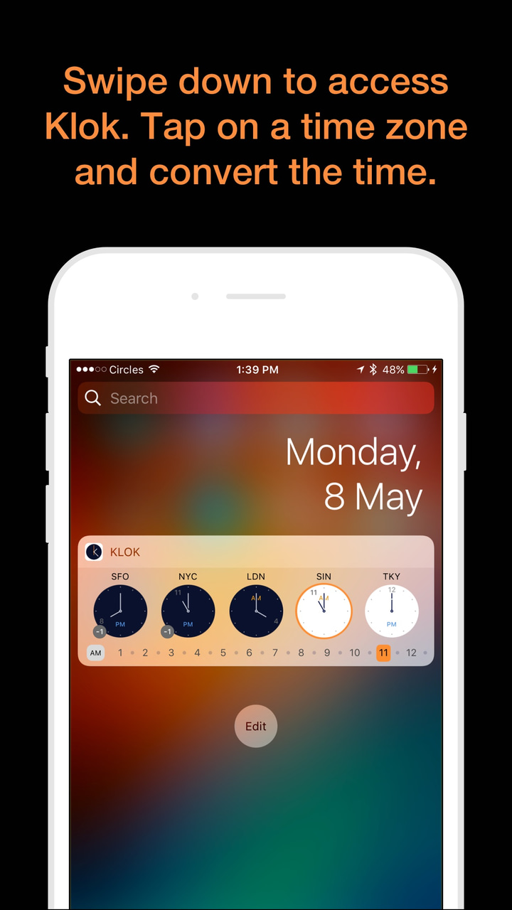 Klok - Time Zone Converter app screenshot