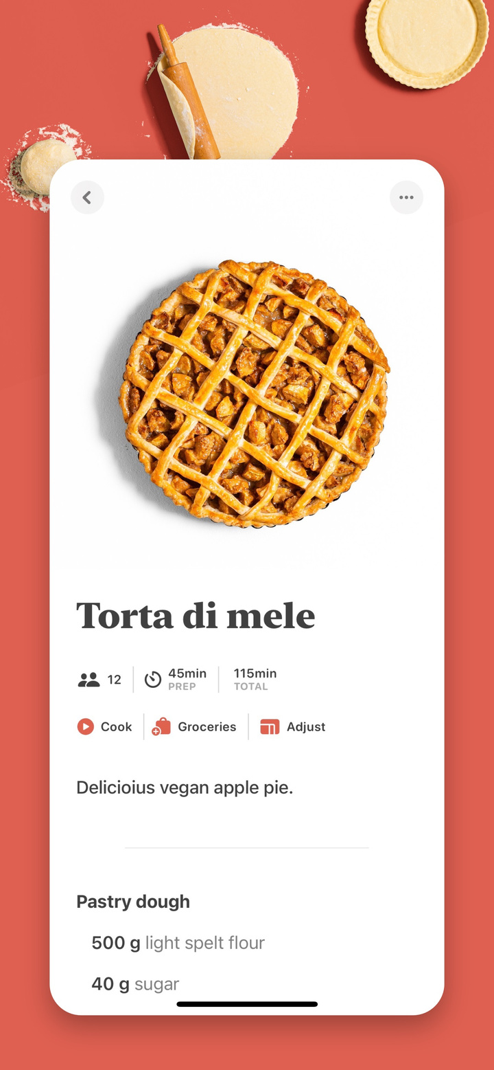 Mela - Recipe Manager app screenshot