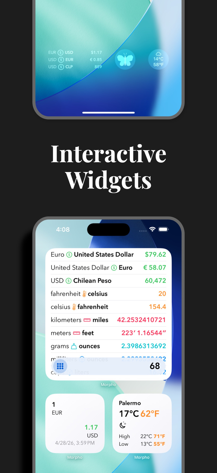 Morpho Convert Currency & Unit app screenshot