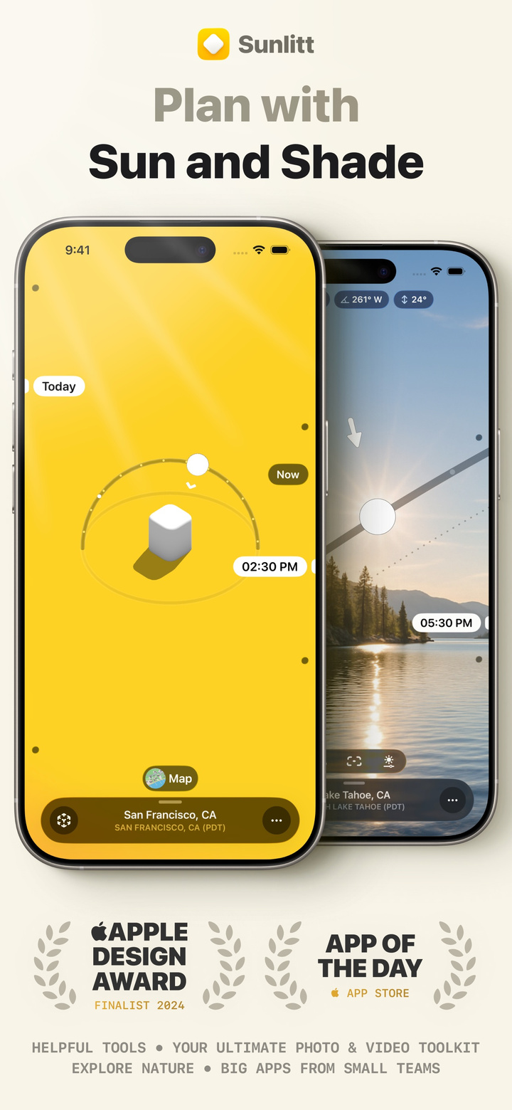 Sunlitt: Sun tracker & seeker app screenshot