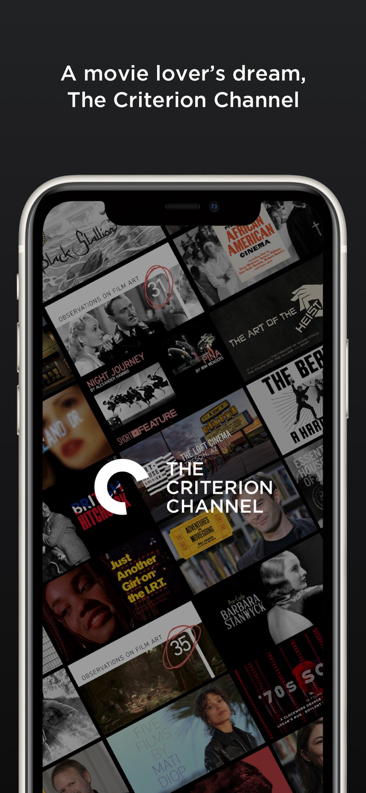 The Criterion Channel app screenshot