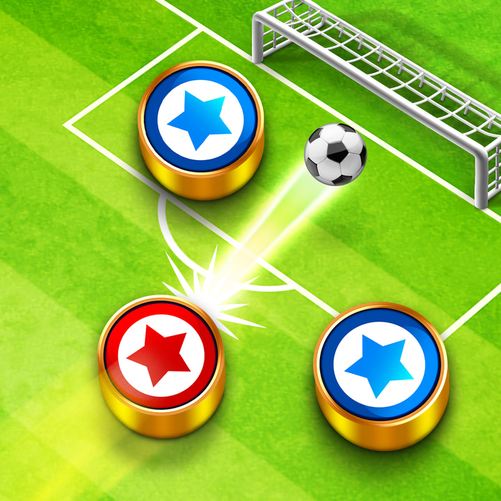 Soccer Stars app icon with a green 3D cartoon circle design featuring a soccer tokens.