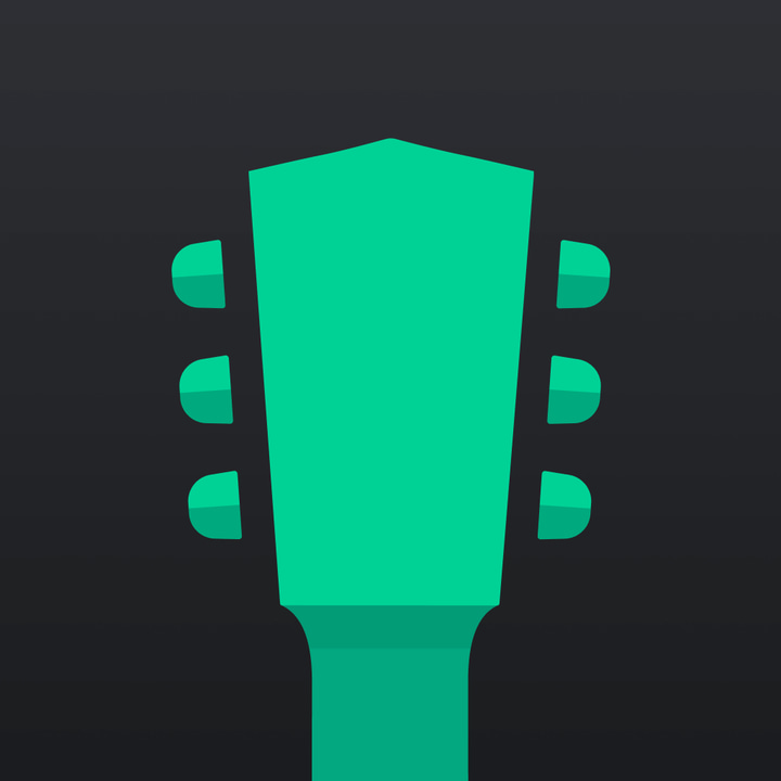 Yousician app icon with a black flat minimalist organic shape design featuring a cactus.