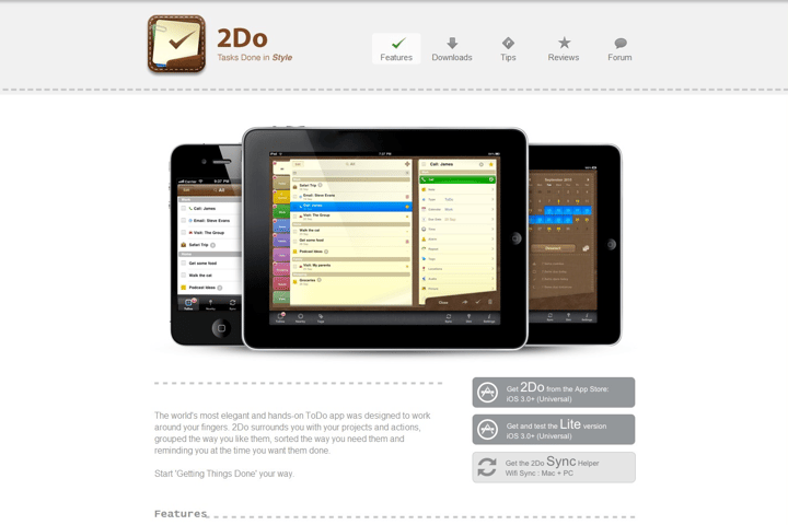 2Do website preview