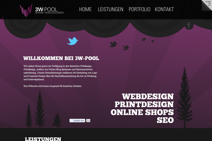 3w-pool website preview