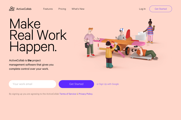 ActiveCollab website preview