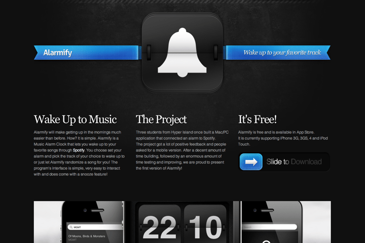 Alarmify website preview