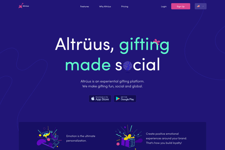 Altrüus website preview