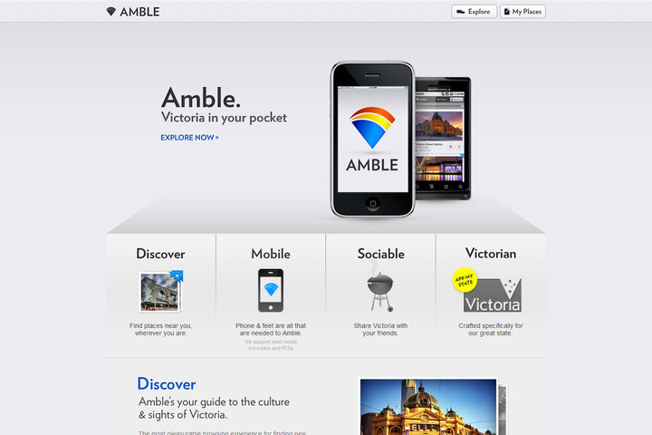 Amble website preview
